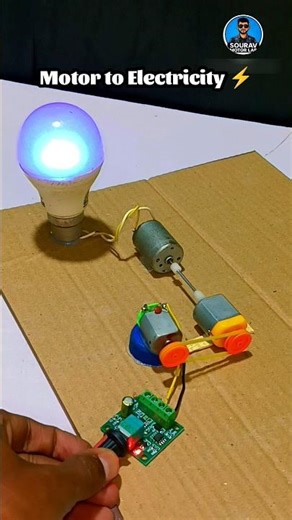 Toy Motor Generator | 6V Motor Power Generation to Light 9V LED ⚡