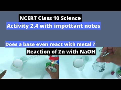 Science Activity 2.4 I Class 10 I Reaction of Zn with NaOH