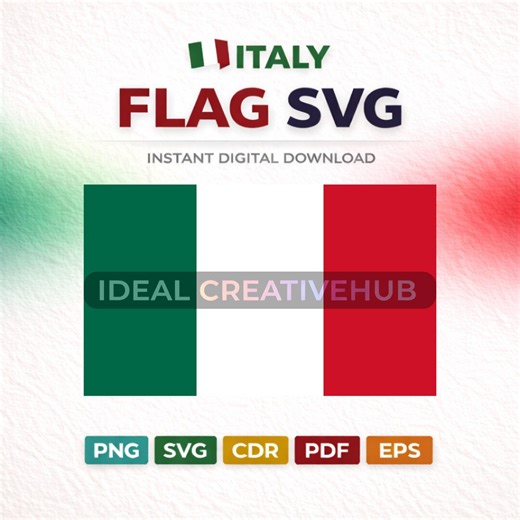 Italy Flag, Italian Pride Tricolor Flag for T Shirt Decal & Sticker Ideal for Republic Liberation National Day Patriotic Design Svg Png Cdr - Etsy