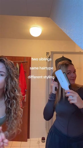 Locken Styling: Geschwister im Haartest