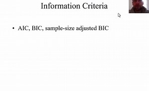 Model Selection Part 1: Information Criteria