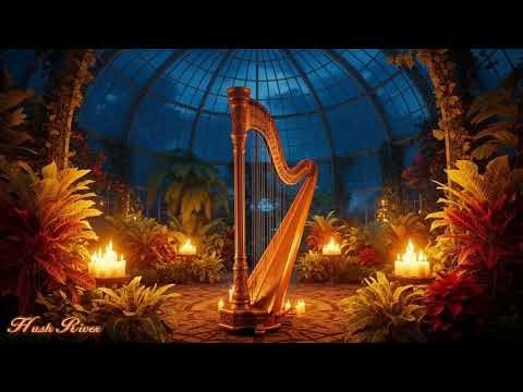 Celtic Harp & Flute Under Glass 🌧️ Victorian Rain Ambience for Focus, Deep Sleep & Relaxation