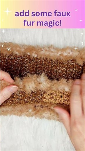 Add Faux Fur Trim to Any Scarf - Easy Crochet Upcycle Hack!