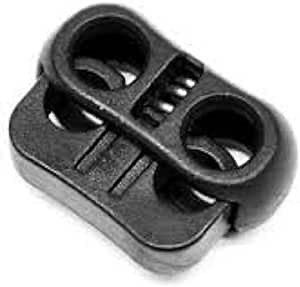 Ravenox Dual Circle Cord Lock | Cord Stops for Drawstrings, Rope | Dual Lock for 1/4-Inch | Shoe Lace Locks and Cord Stops for String, Twine, Bags | Cord Lock for Multi-Purpose Outdoor Use