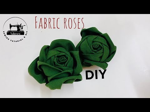 DIY FABRIC ROSES 🌹| How to make a fabric rose easily and beautifully | Nabiesew