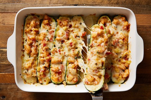 Best Garlicky Shrimp Zucchini Boats Recipe