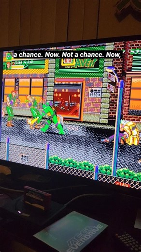 Mrs gets into the act and gets a #tmnt Streets Of Rage hack working on the Mega Everdrive pro! #retro #retrogames #sega | Black Retro Gamer