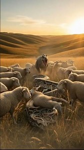 Giant Python Swallows a Sheep! 😨 #pythonshort #sheepvspython #pythonattack