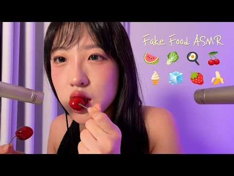 ASMR[sub] 가짜 음식 먹방 입소리 최강 호불호 주의📢👄👅 Fake food mouth sounds