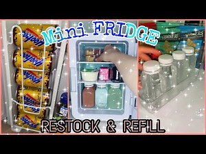 MINI FRIDGE RESTOCK & REFILL ASMR 🍋🍑 ft. Fridge Drinks, Snacks & Sodas | Tiktok Compilation finds.