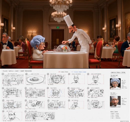 Nice ! Althought, they're is some spacing that need to be adjust on the cooking part. Also maybe the chef acting need to be rework. Maybe change his posing on the key frames at the end.Oh you can't? And you dk what is a keyframe ?