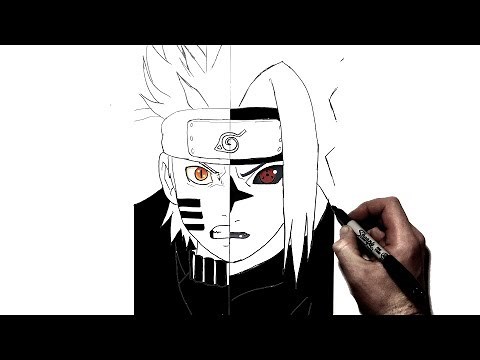 How to Draw Naruto{Bijuu}/Sasuke{Curse} | Step By Step | Naruto