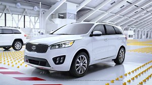 Count on the Kia Sorento when a rubber ducky unexpectedly gets in your way on the road. | Kia Canada