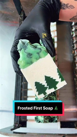 Cutting Frosted Firs Soap - Handmade Soap Art