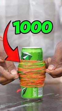 🤯A Cold Drink Can With 1000 Rubber Bands #shortsfeed #shorts #task24hours