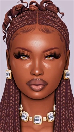 SIMS 4 HAPPY NEW YEAR FT NZINGA BEAUTIFUL QUEEN MADE BY MY DAD AMAZING SKIN DETAIL & LIPS #shorts