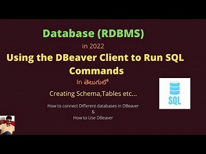 10.Oracle SQL | Using the DBeaver Client to Run SQL Commands in Telugu | #tvstreetechnologies