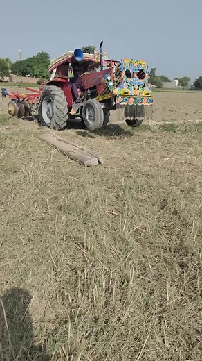 Decorative Tractor Plowing the Field