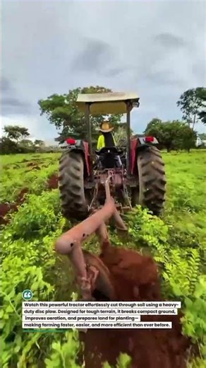Powerful Tractor Disc Plowing in Action 🚜 #Farming #Agriculture #TractorLife