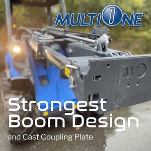 STRENGTH: is one of the defining features of a MultiOne #multifunctionloader and is epitomised by the boom design. High strength drawn steel is used to form a seamless box section, fabricated with a Double 'H' Pattern creating more strength and keeping the load balanced across the width of the Loader. Furthermore, the Attachment Coupling Plate is of one piece cast steel design to deter flex and give a very long service life. | Multione UK | Facebook