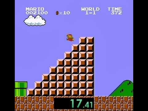 Super Mario Bros 1‑1 Speedrun – Tiempo 18.59 – Nestopia (NES)