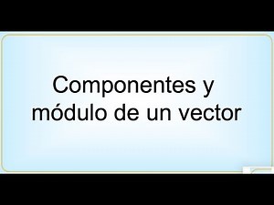 Vectores en el plano | Componentes y módulo de un vector