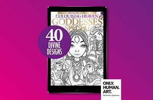 Colouring Heaven Goddesses Special (digital Download PDF) | Goddess Colouring Pages | Mystic Art Mirrors | Only Human Art - Etsy