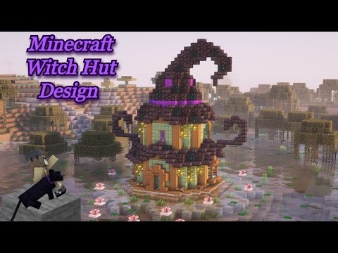 Minecraft | How To Build A Witch Hut Design [ Tutorial ]