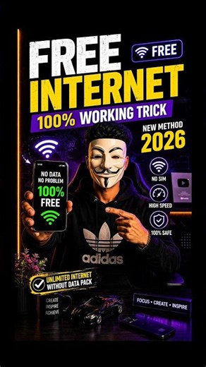 Free Internet Trick 2026 😱 | 100% Working Method
