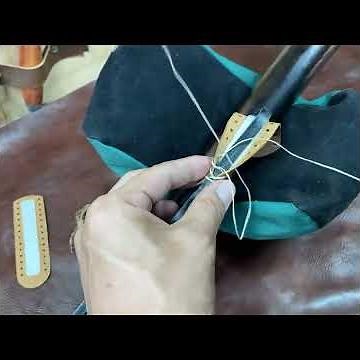 WAYNE'S DOG How to Stitch Mount a Lever Holster to Your Gun?#craft #leather #leathercraft