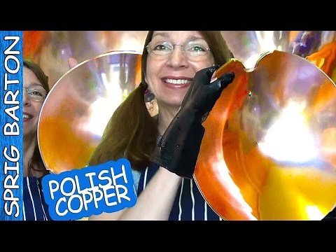 POLISH COPPER WITH VINEGAR & SALT: How to Clean Copper & Brass:Pots Pans Sprig Barton: Rubber Gloves