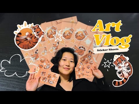 Learning how to make sticker sheets! | procreate | cricut | convention prep