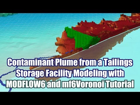 Contaminant plume from a tailings storage facility modeling with MODFLOW6 and mf6Voronoi - Tutorial