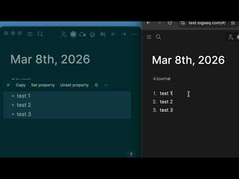 Logseg - toggling order / unordered list