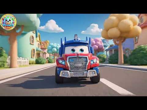 Optimus Prime and the Clank Clank Robot Wheels 🤖 | Robot Nursery Rhymes for Kids | Baby Songs