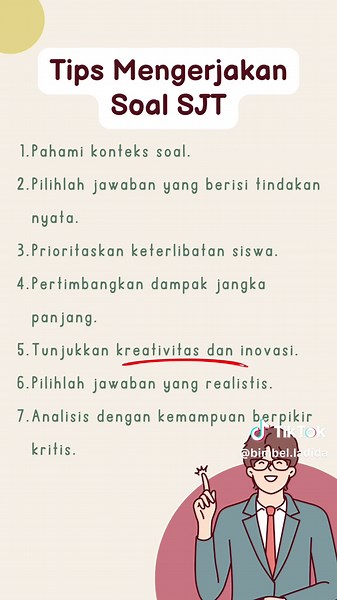 Tips mengerjakan soal UTBK (SJT & PCK) PPG bagi Guru Tertentu (Daljab) Piloting Video ini menjelaskan tentang tips mengerjakan soal UTBK (SJT & PCK) PPG bagi Guru Tertentu (Daljab) Piloting. UTBK tersebut terdiri dari situational judgement test (SJT) dan pedagogical content knowledge (PCK). Link grup telegram dan channel WhatsApp PPG daljab piloting dapat dilihat pada bio akun ini. Pendaftaran Bimbel PPG Piloting: bimbel.ladida.id Atau melalui admin: 08972477333 08975311151 #ppg, #ppgdaljab, #pp