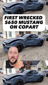 The first 2024 S650 Mustang wreck has been found on copart. #mustang #s650mustang #ford | Shifting Lanes