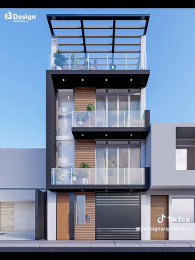 Diseño de Vivienda de 5x15 #arquitectura #casa #construction #viral #remodelacion #design #fachada #JFdesign