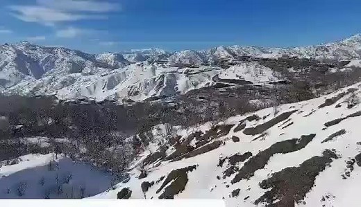 Breathtaking Winter Landscape of Snow-Covered Mountains