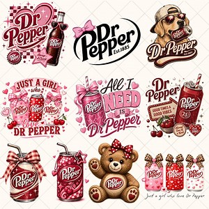 10  Dr Pepper PNG Bundle, Retro Soda Drink Clipart, Vintage Soft Drink Sublimation, Cute Beverage PNG Design - Etsy