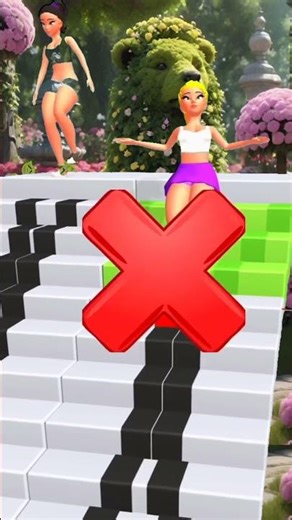 Play and Fail-Down stairs Race 3d