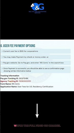Form 8802 US Residency Certification: User Fee Options #8802 #6166 #internationaltaxation