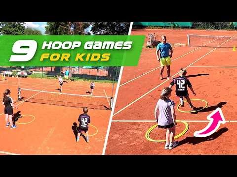 9 Tennis Fun Games With Hoops For Kids | Coordination & Teamwork 🔥