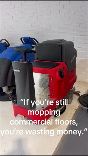 •\t“DM us SCRUBBER for pricing” “We stock multiple commercial floor scrubbers — small units for cafés and studios, mid-size machines for shops and warehouses, and heavy-duty ride-ons for large commercial spaces.” #cleaningbusiness #facilitymanagement #warehousecleaning #smallbusinessau