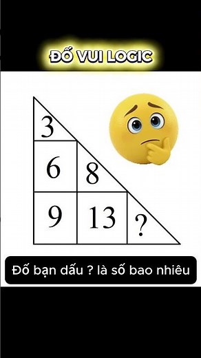 Đố vui - Giải ô số hình tam giác - Tìm ? #logic #đốvui