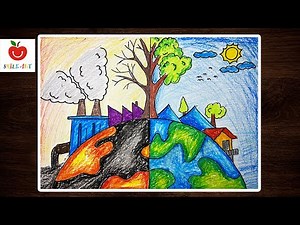 Smile art | VẼ TRANH Ô NHIỄM MÔI TRƯỜNG | VẼ TRANH BẢO VỆ MÔI TRƯỜNG | vẽ trái đất #smileart