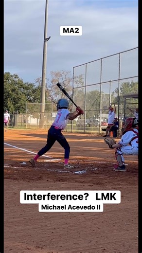 3K views · 343 reactions | Runner on 2nd, he goes. The catcher throws to 3rd, is this batters interference? Let me know! Thanks. #Baseball #MichaelAcevedoII #MA2 #BaseballRules #interference #LMK #Umpires Wesley Chapel Baseball | Michael Acevedo II | Facebook