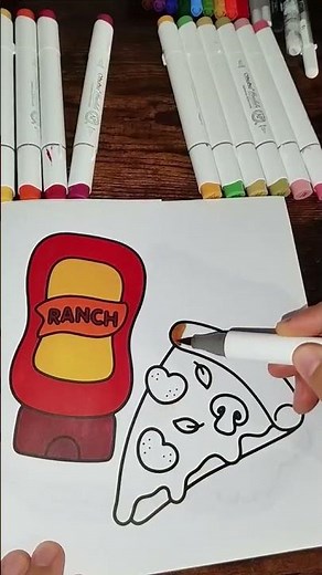 Coloring page: slice of pizza #coloringpages