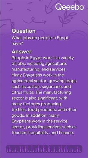 What jobs do people in egypt have? #shorts