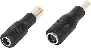 Tonton DC Power Plug Connectors - 8mm Male to 5.5mm x 2.1mm Female Adapter and 5.5mm x 2.1mm Male to 8mm Female for 10W to 200W Solar Panels, Solar Generator, RV, Car Battery Charging